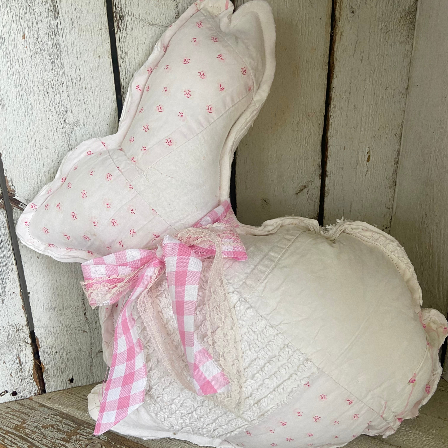 Large Quilted Floral Rabbit