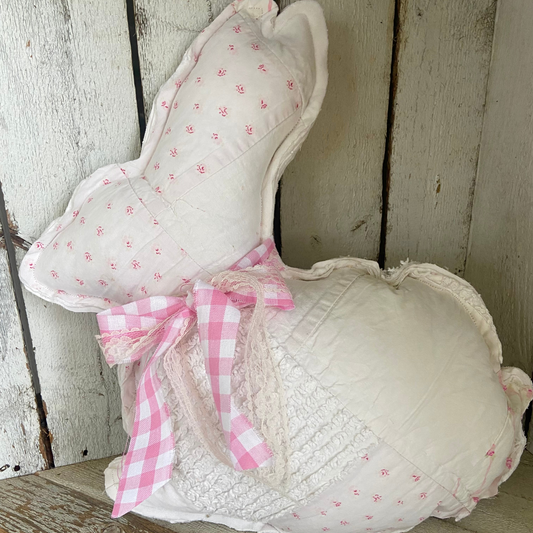 Large Quilted Floral Rabbit