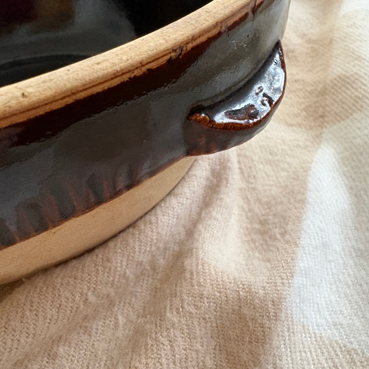 Gathered Vintage Stoneware Bowl