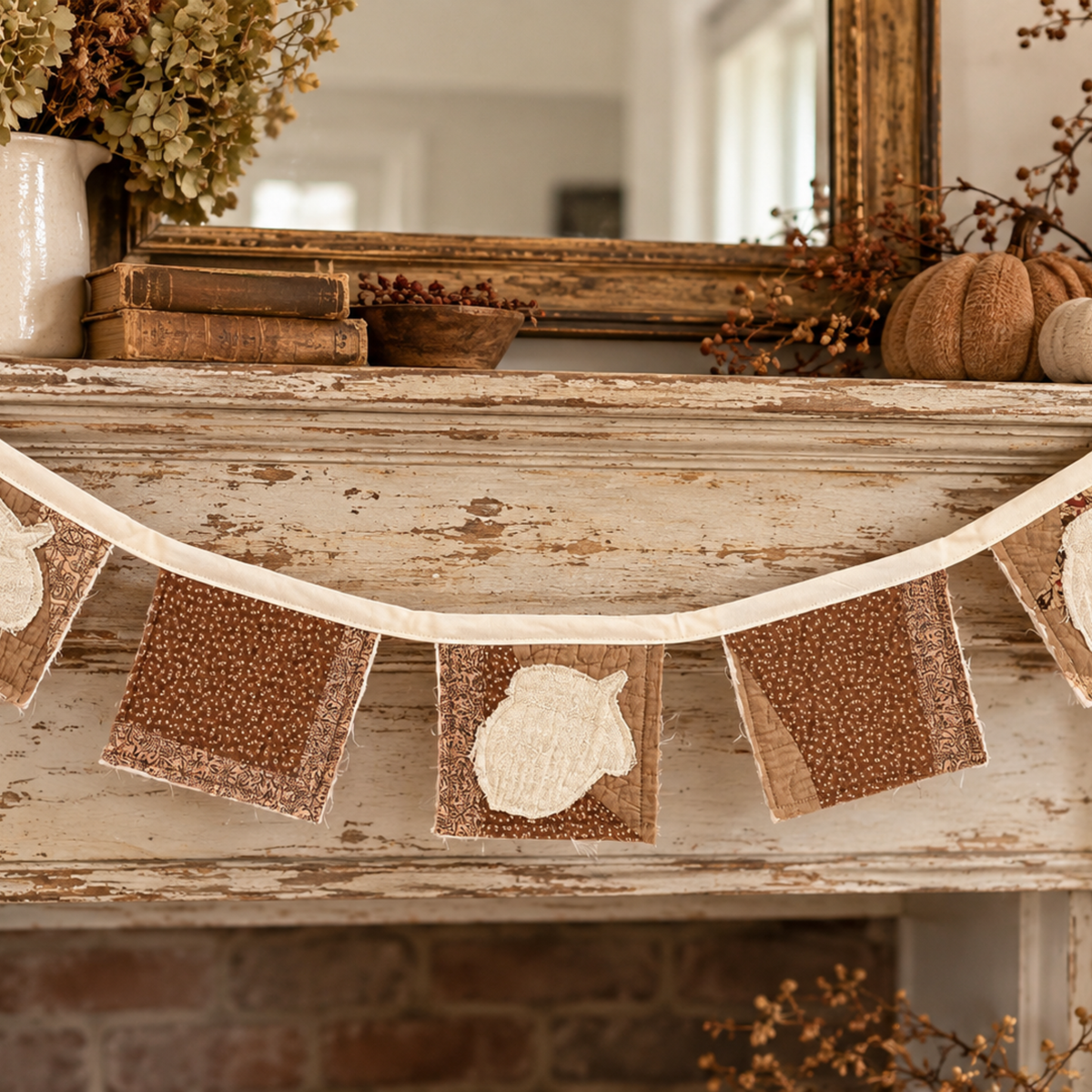 Quilted Acorn Banner-4ft