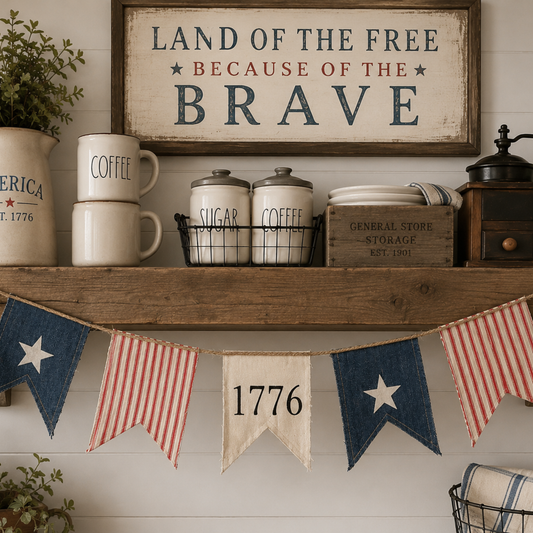 1776 Mini Pennant Banner-2 1/2 ft