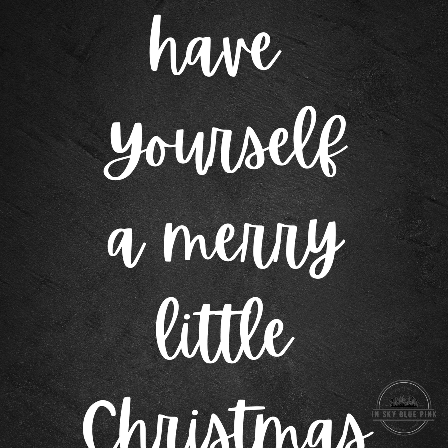 “Merry Little Christmas” Chalkboard Holiday Prints & Rustic Reclaimed Barn Wood 8 x 10 Frame