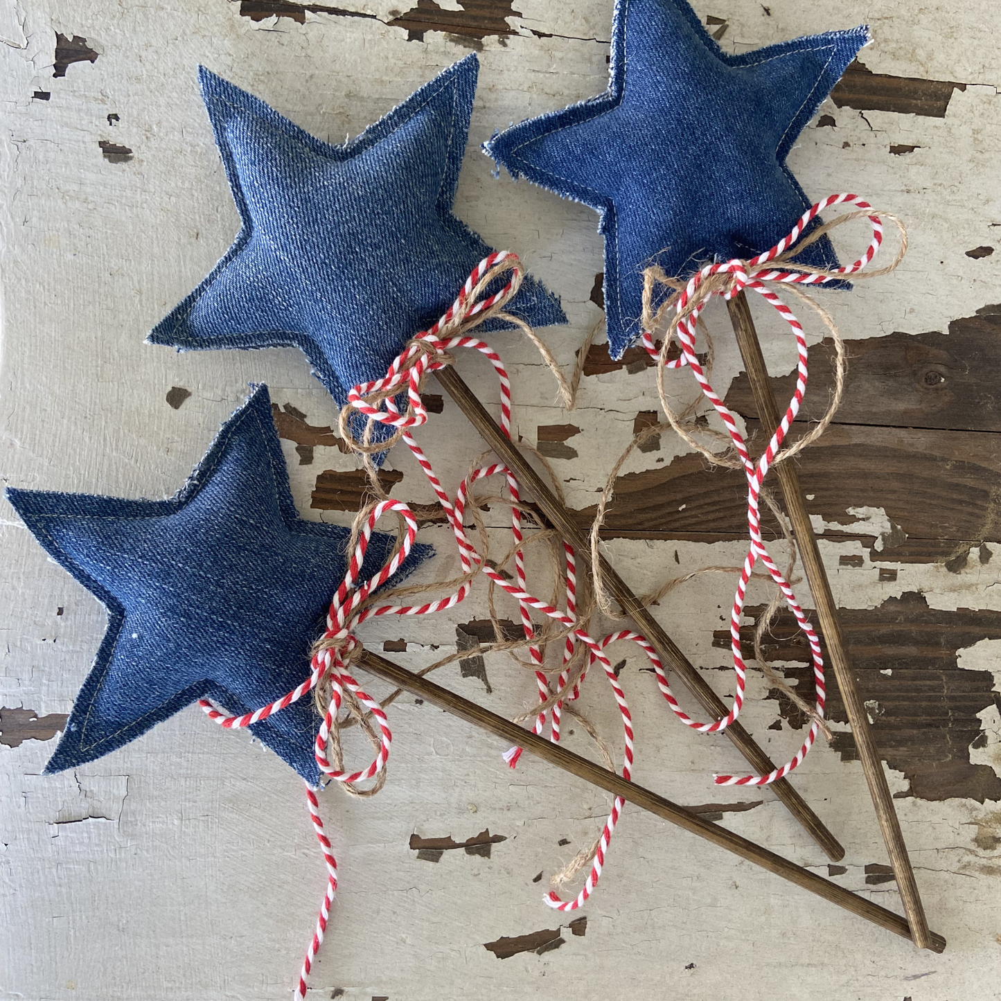 Denim Star Wands for Parade Day