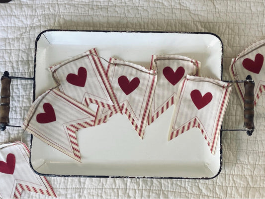 Vintage-Inspired Sweetheart Valentine Pennant Banner-4 ft