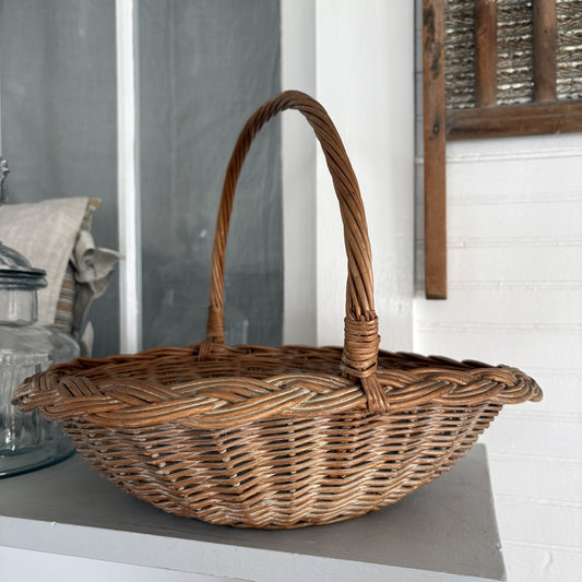 Vintage Woven Market Basket