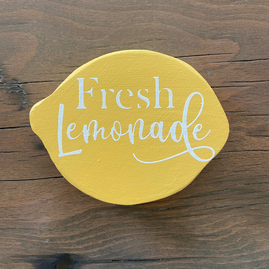 Fresh Lemonade-Wooden Lemon for Mini Tray Displays