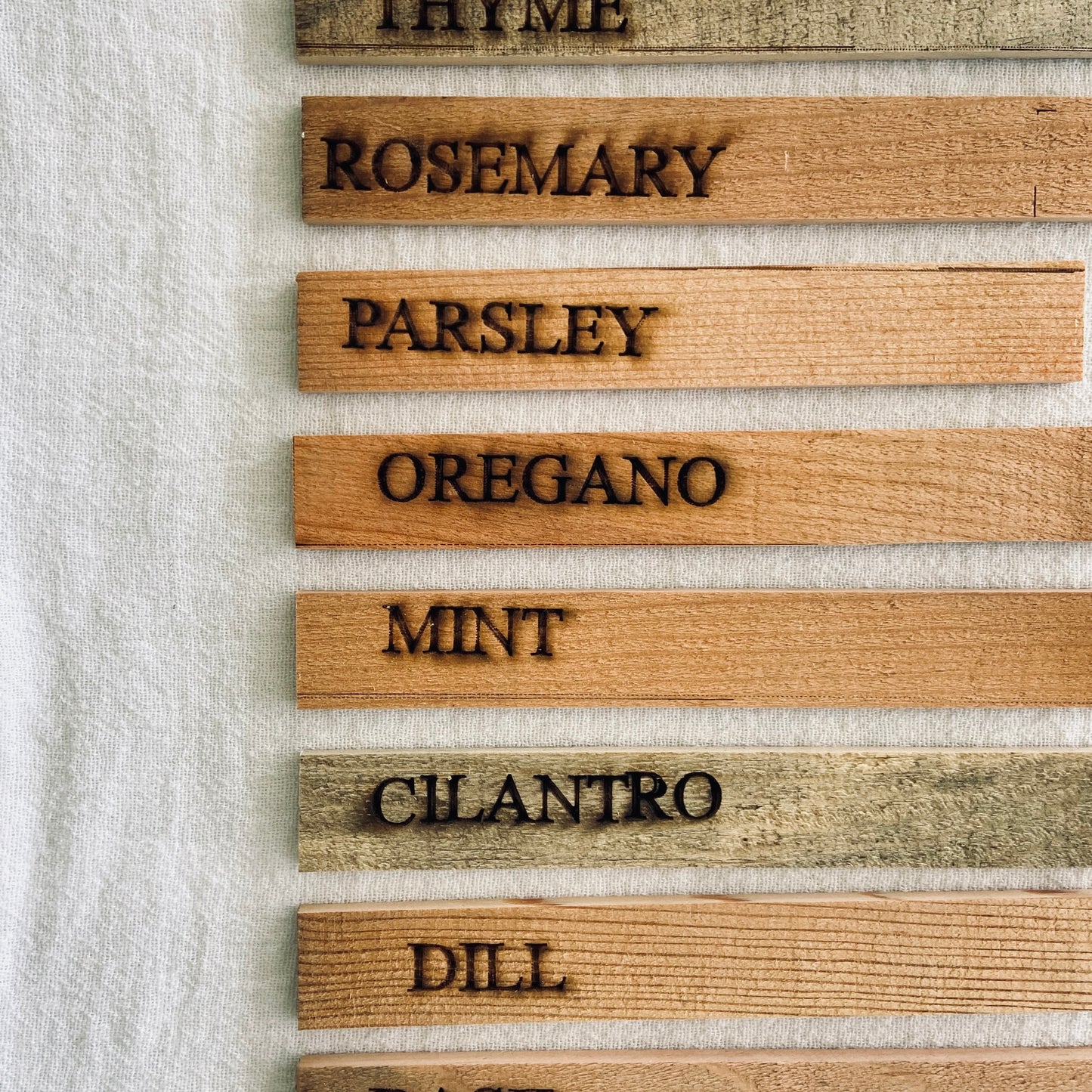 Garden Herb & Vegetable Markers/Stakes-from aged cheese boxes