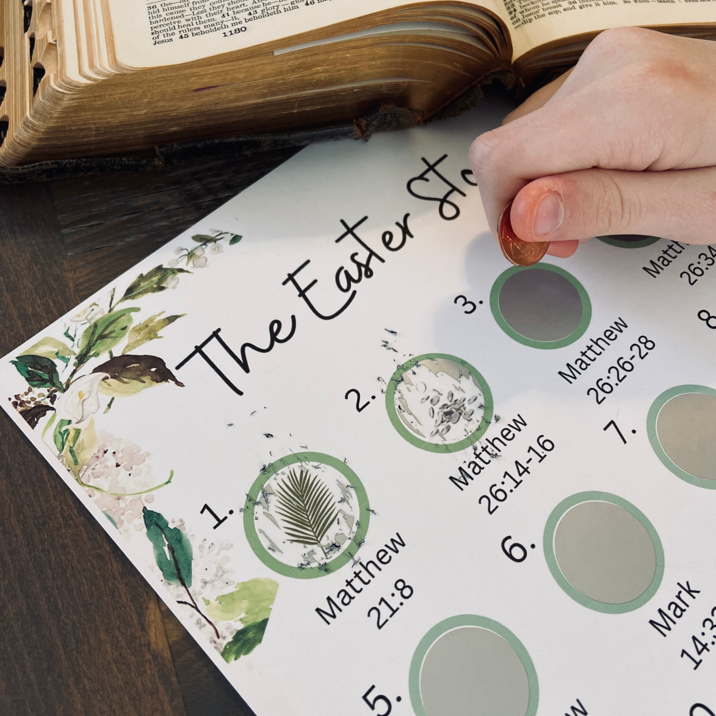 The Easter Story Scripture Read-a-long & Picture Reveal Activity
