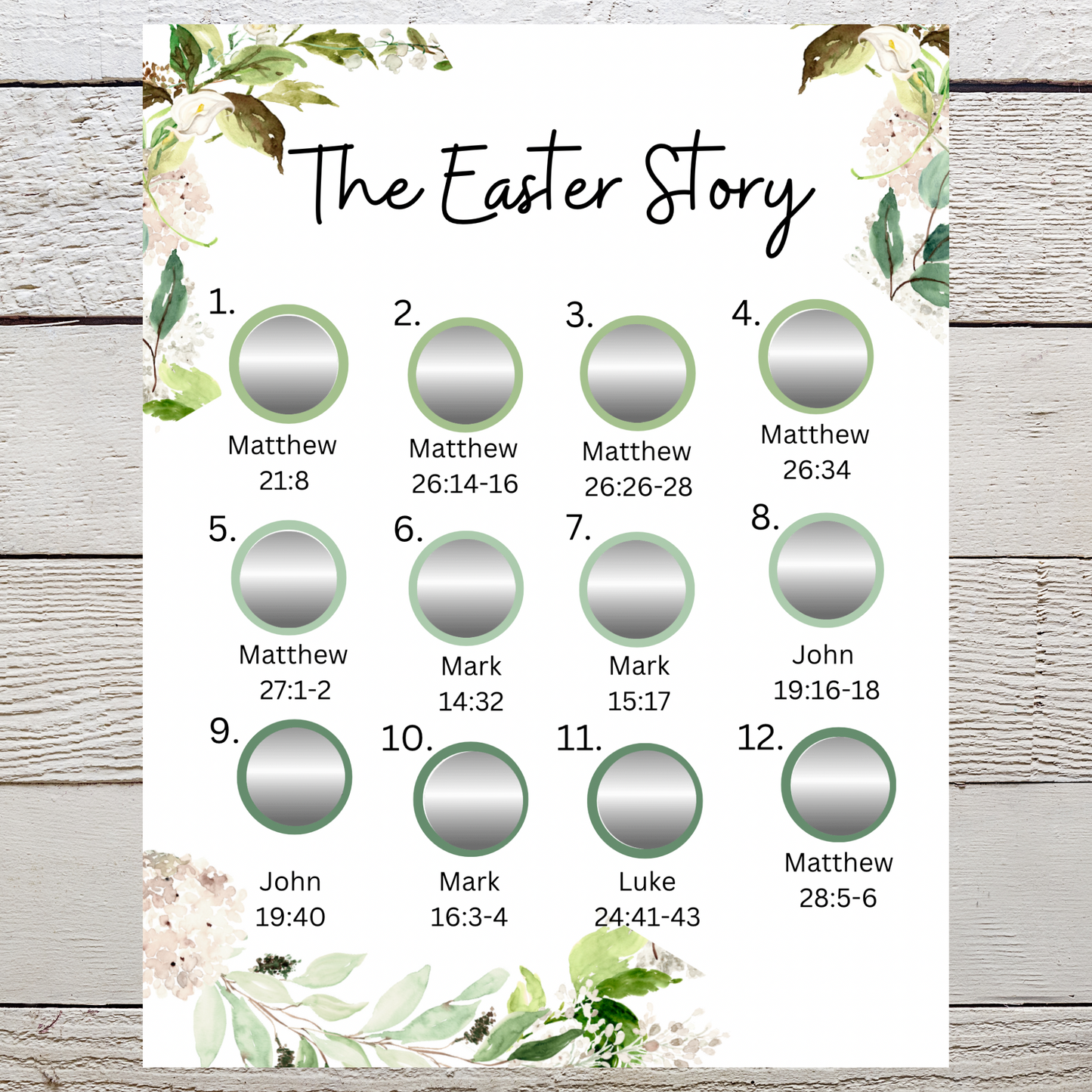 The Easter Story Scripture Read-a-long & Picture Reveal Activity